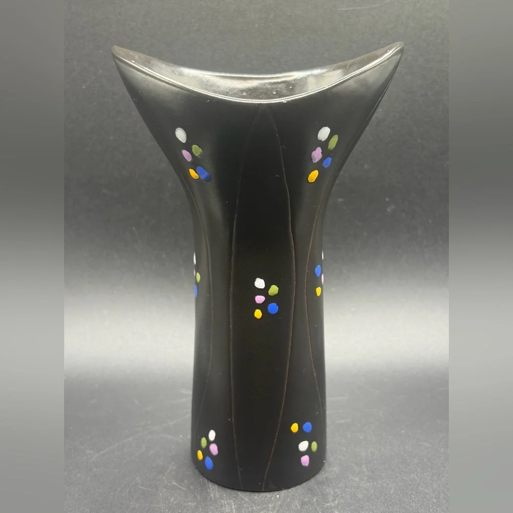 Hjordis Oldfors Poang Series Handmade Hand Painted Pottery Vase, Upsala Ekeby